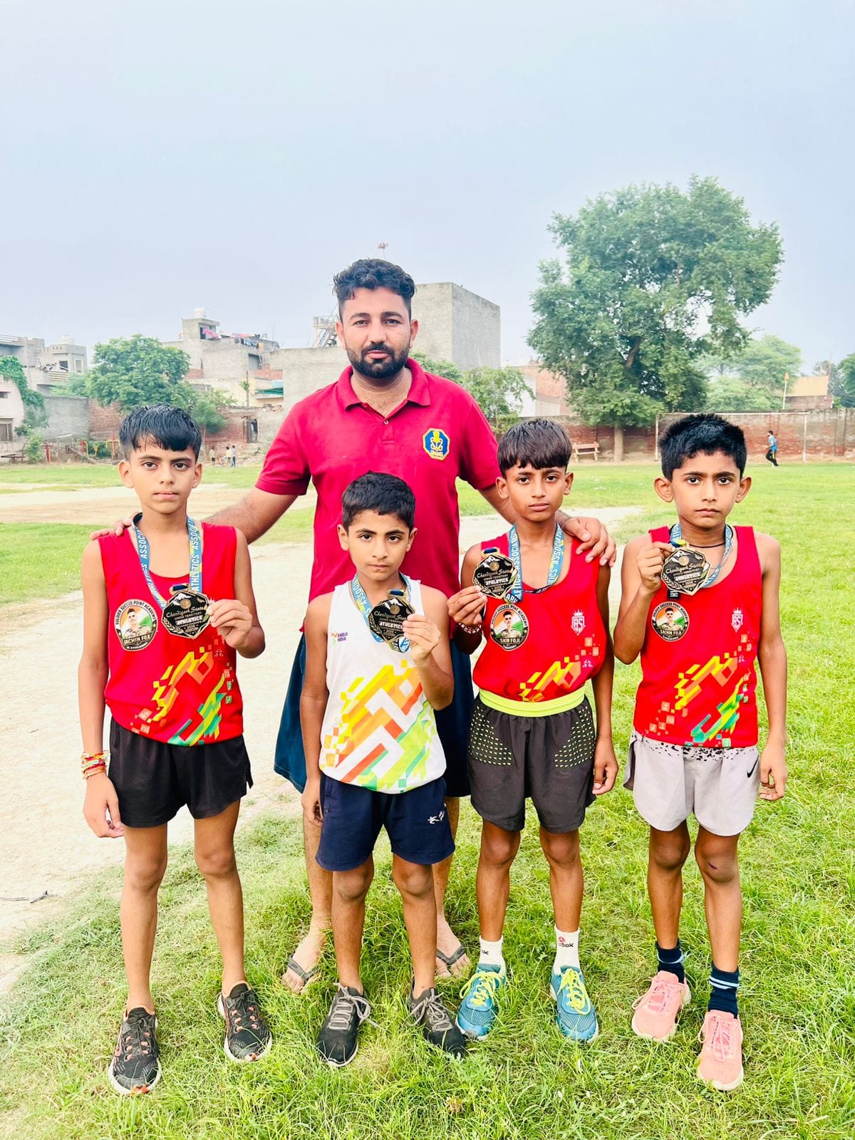 Athletes won gold medals at the All India Junior Athletics Championship.