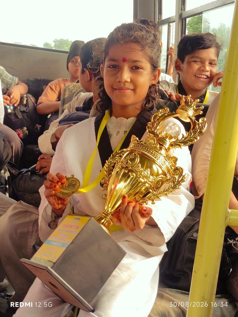 10-year-old Anika lands a 'golden kick' in Taekwondo.