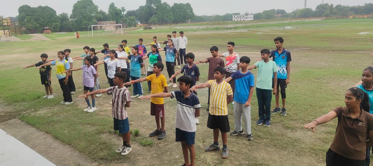 Hockey tournament postponed due to waterlogging; players take 'Fit India' pledge.