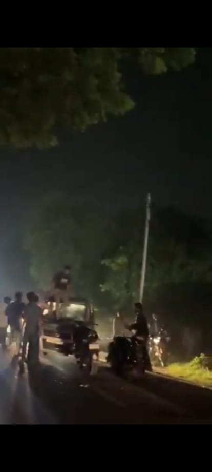 घटना के वीडियो की फुटेज।