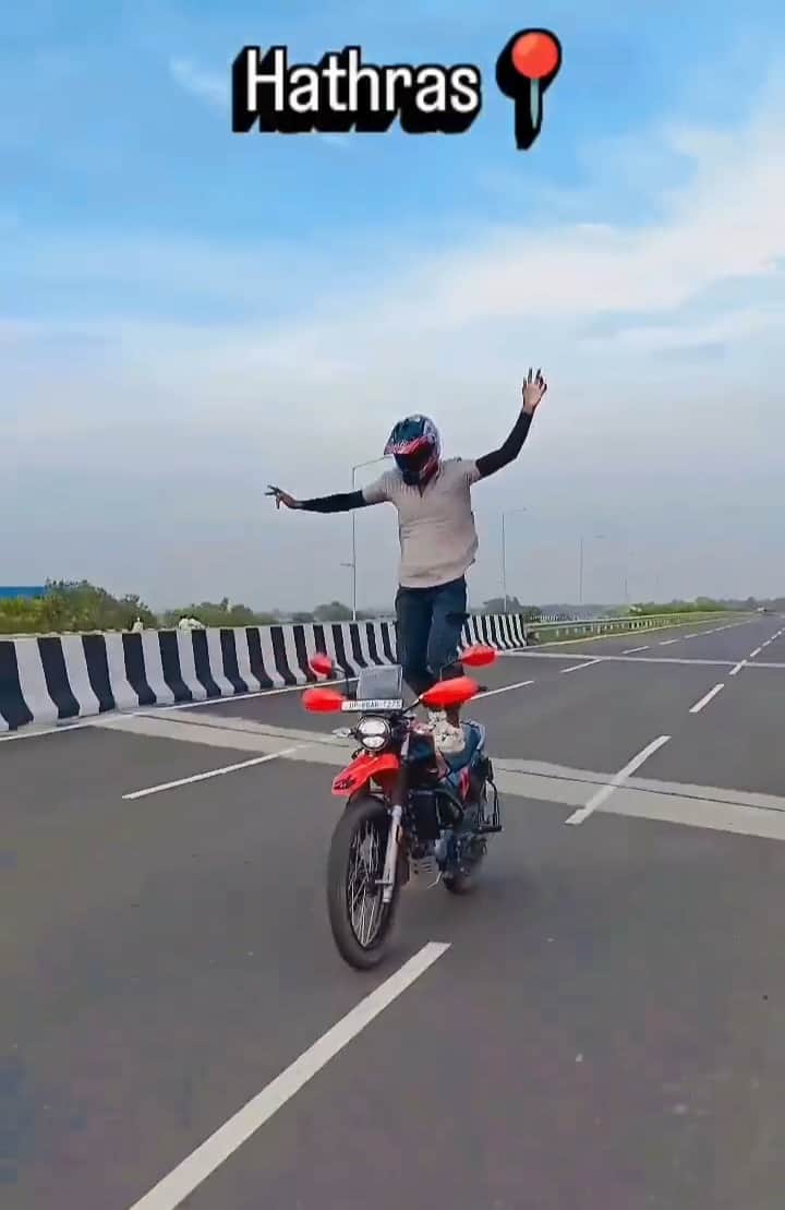 Video of youth performing stunts on a bike goes viral; arrested.