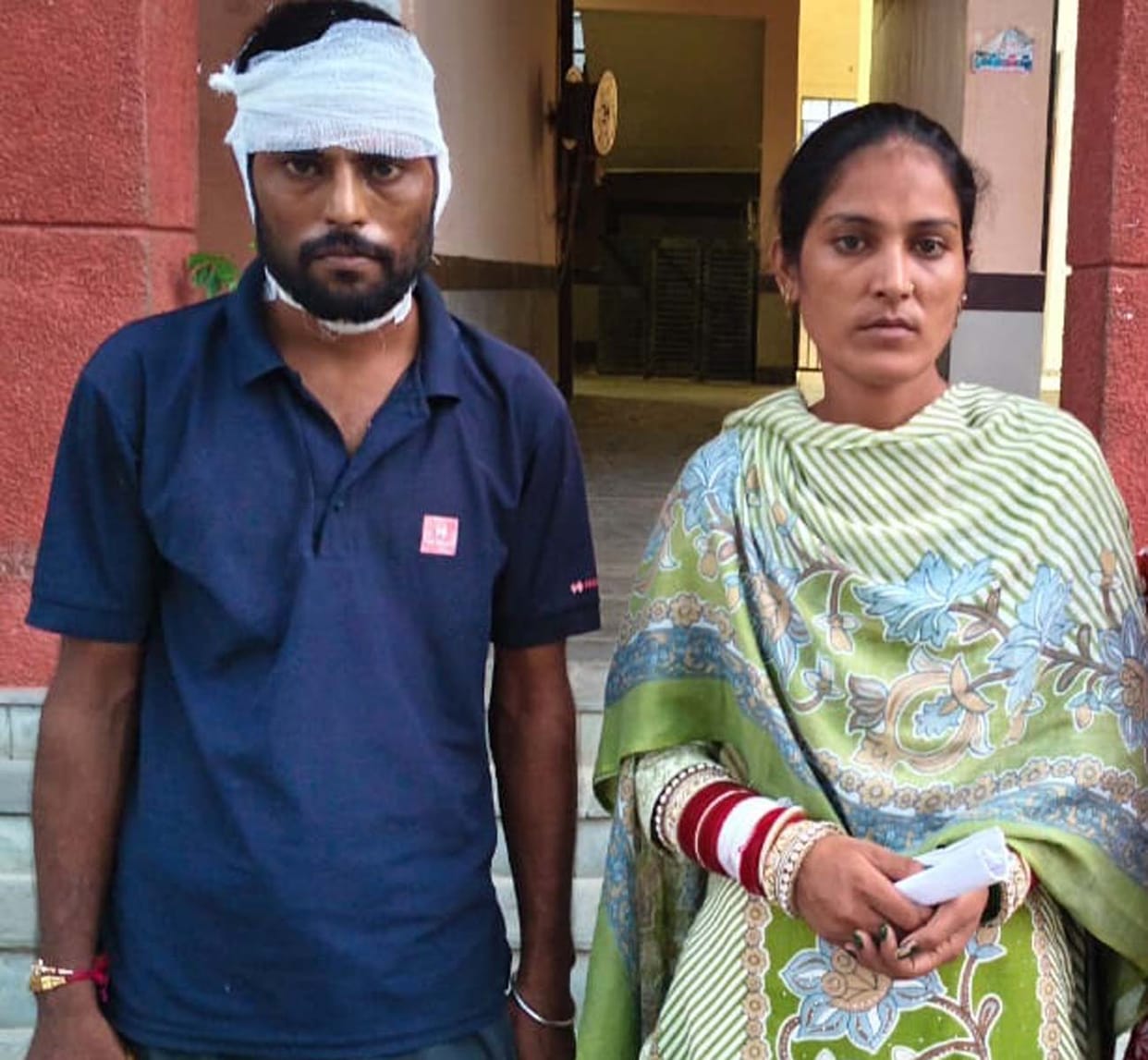 Married woman and her brother attacked with a sword at her maternal home.