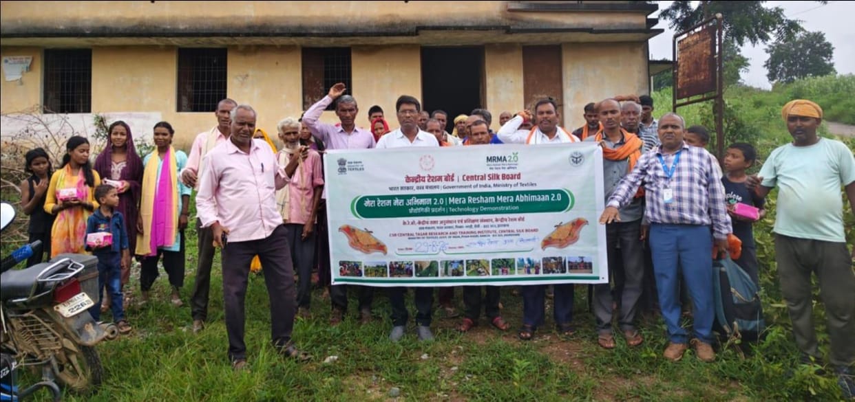 Farmers trained to increase Tasar production.