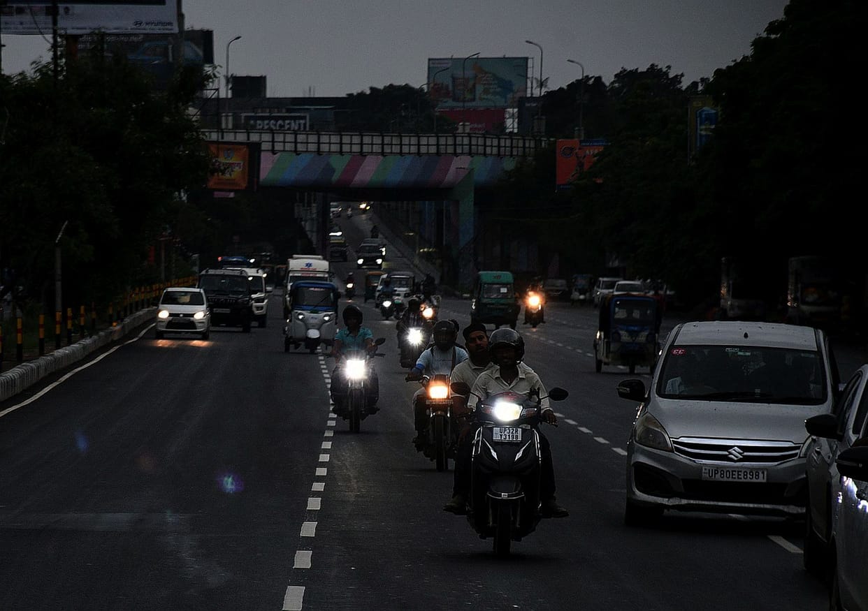 Intermittent rain continued until late evening