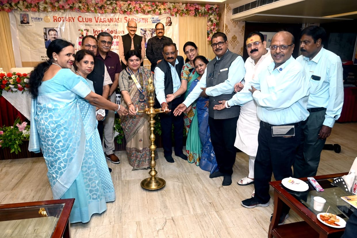 Rahul Srivastava becomes President and Sanjay Secretary of Rotary Sarnath.