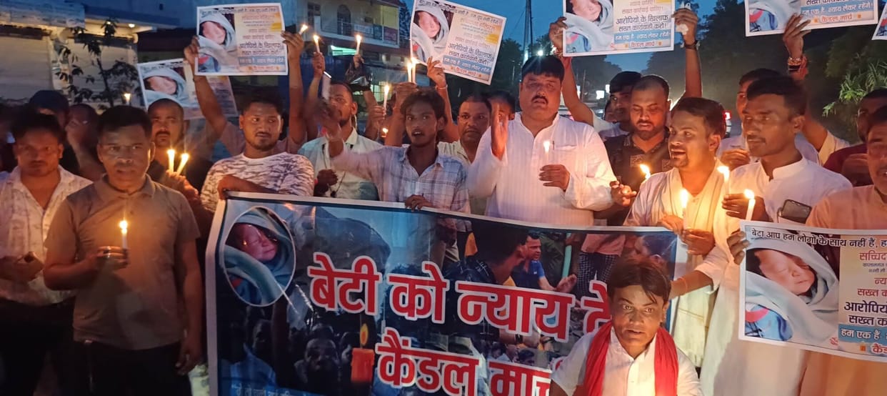 Newborn's death: Candlelight march held to express outrage.