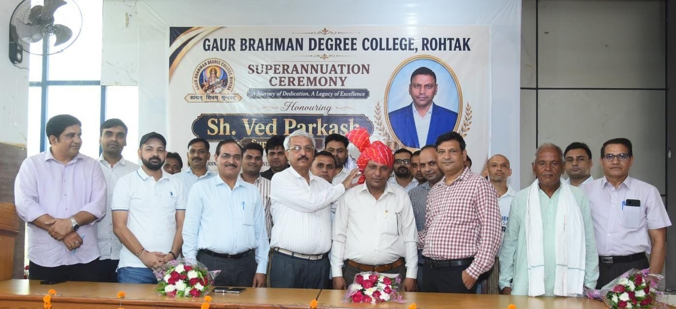 Superintendent Vedprakash Vats retires after 33 years of service.