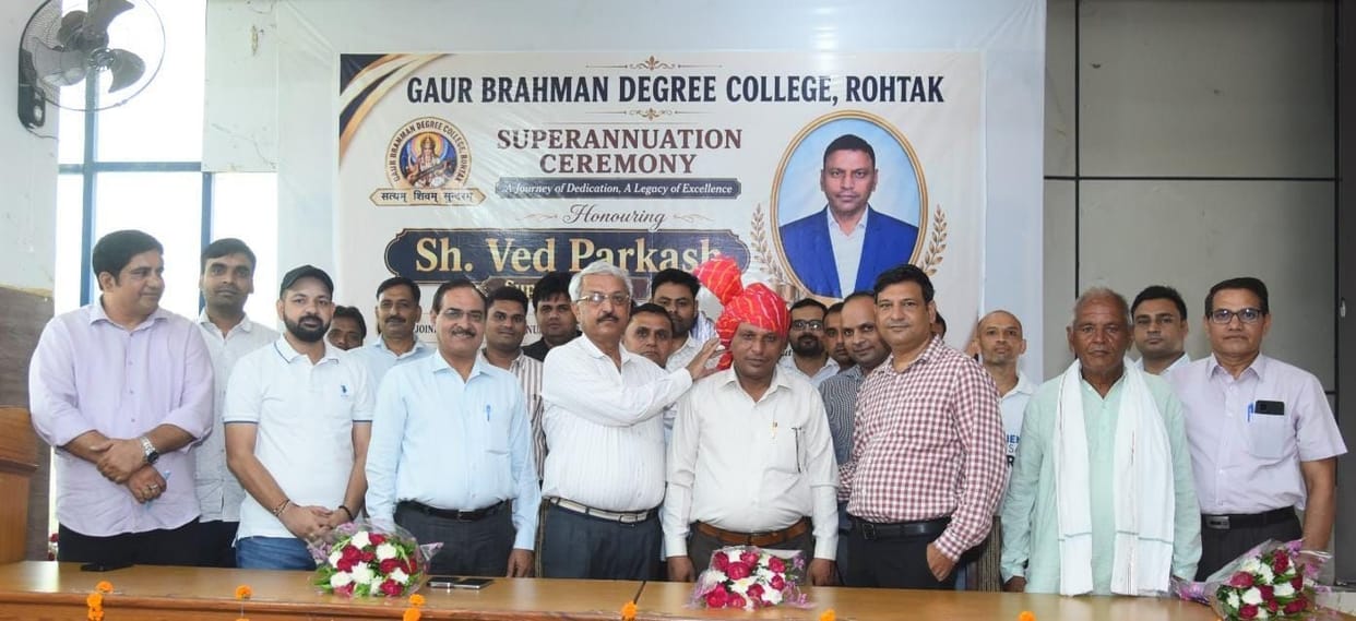 Superintendent Vedprakash Vats retires after 33 years of service.