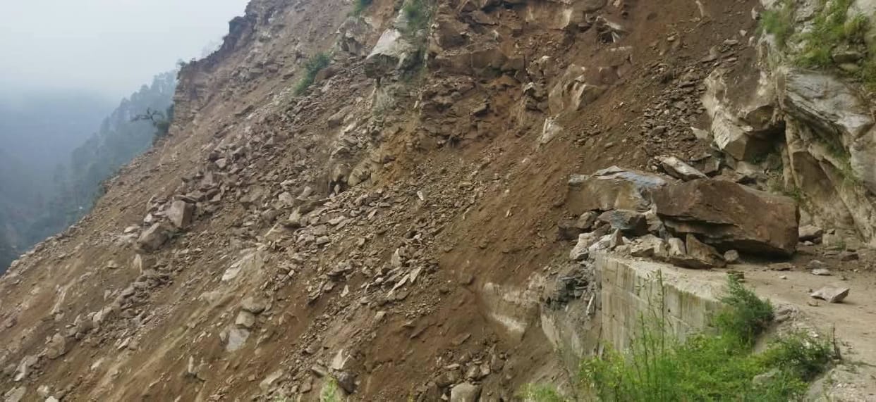 Landslide wipes out Bagipul-Jaon road, disrupts electricity supply