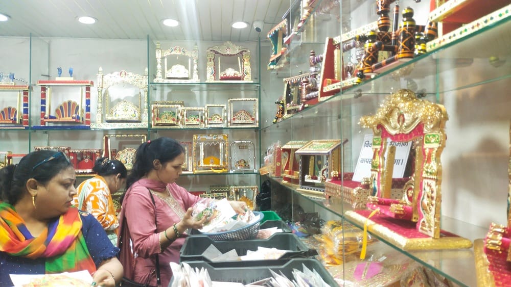 Markets decked out with adornments for Kanha on Janmashtami.