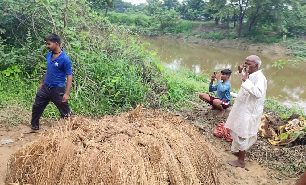 No cremation ground in the village