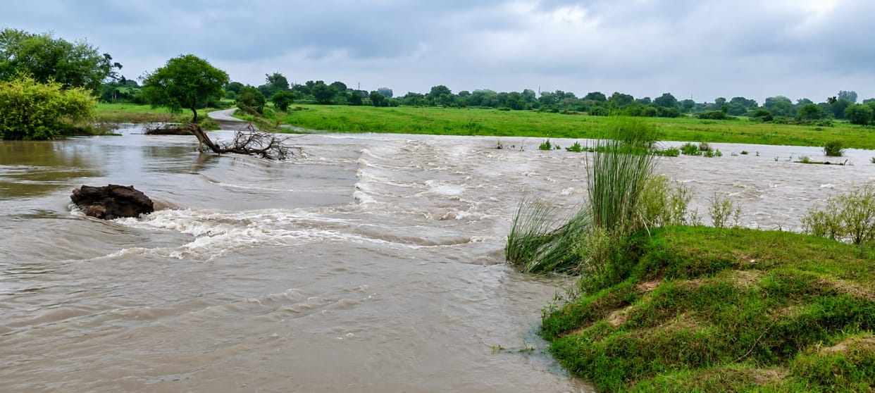 Rivers swelled, causeways were submerged, and rainwater flooded the streets.