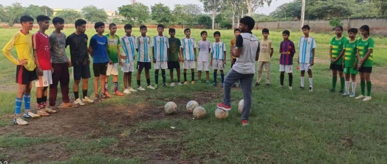 Football craze grows in Butana 40 players sweating it out at the nursery.