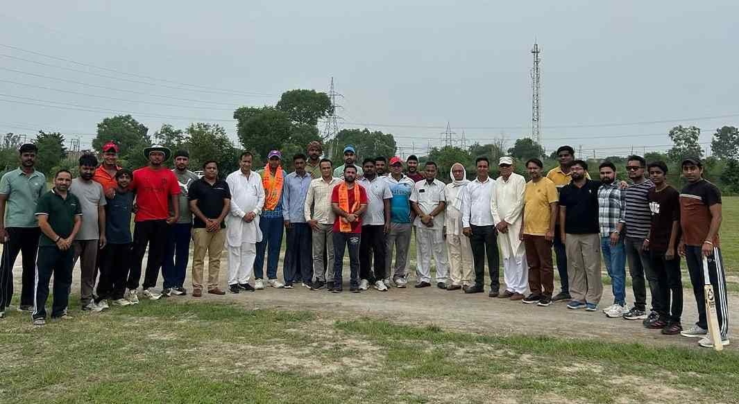 Cricket tournament organized in Barota; players display their prowess.
