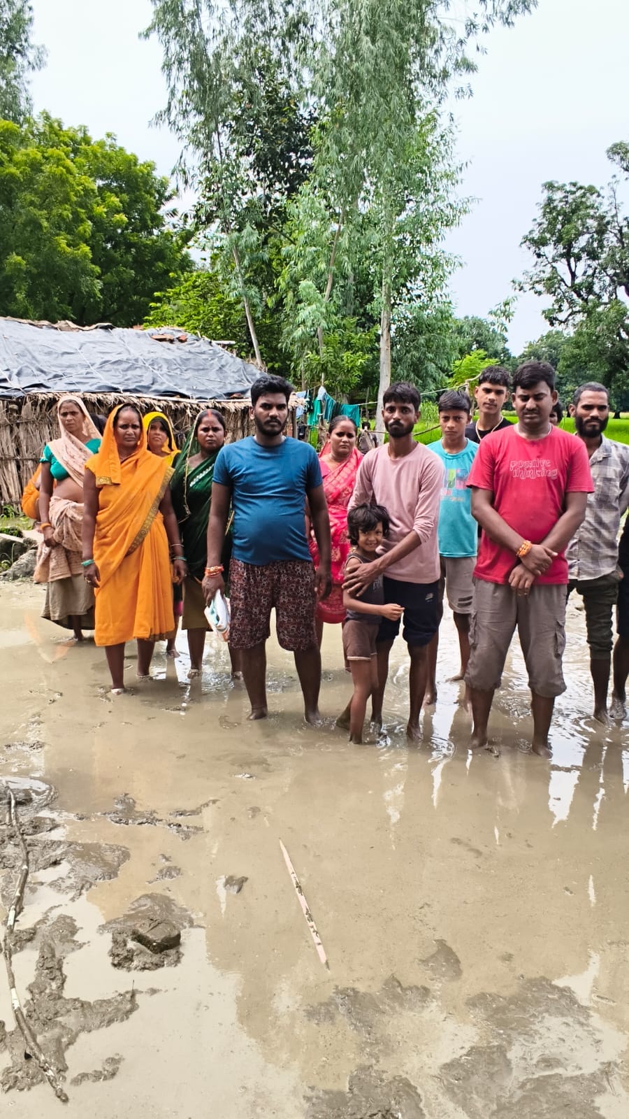 Villagers outraged over the lack of a paved road in Gandhiyav