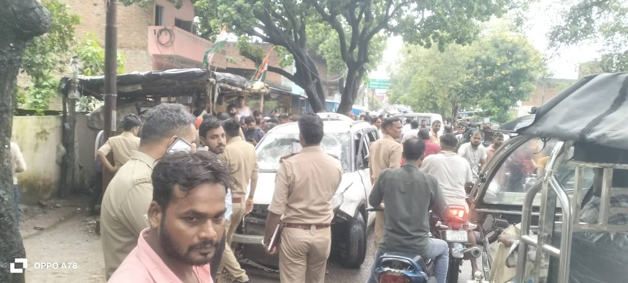 Out-of-control car crashes into hut woman critically injured