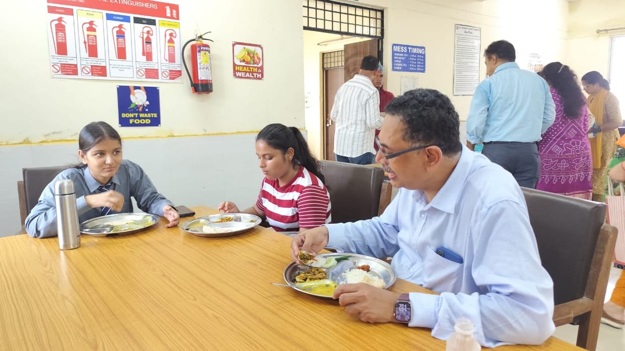The chancellor tasted the food in the mess