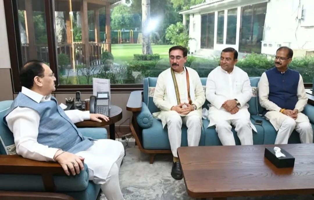 Parmar inquired about Nadda's well-being.