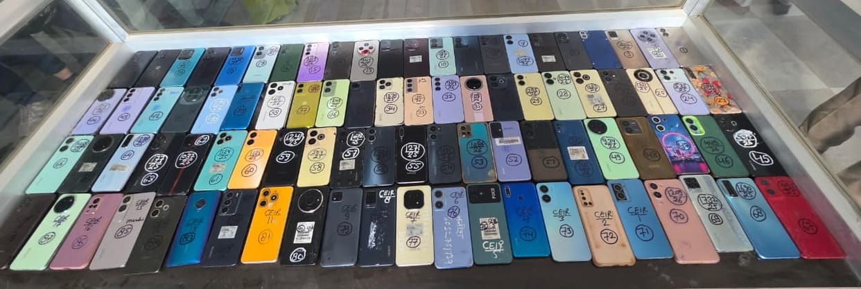 Police seized 190 mobile phones worth 38 lakh