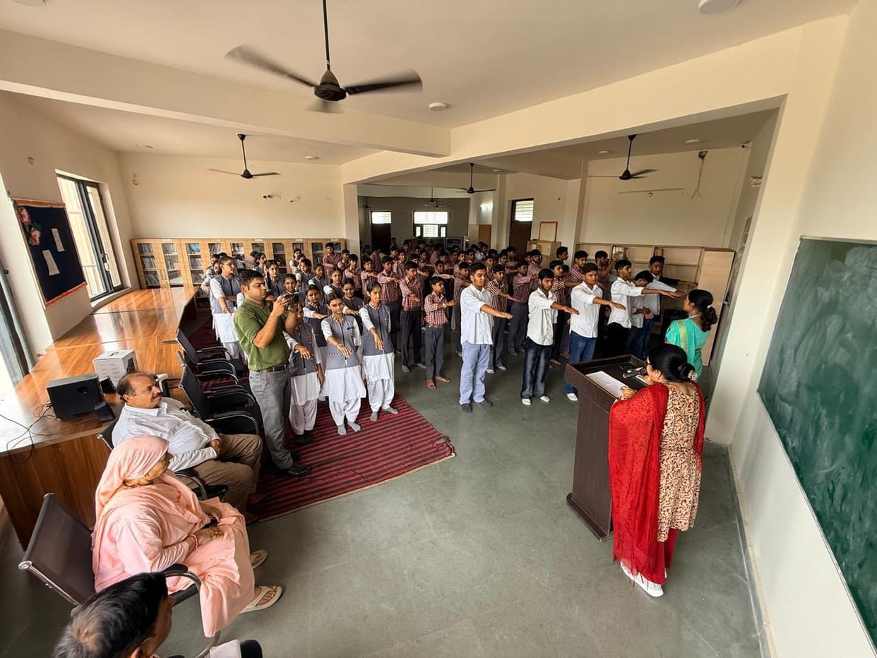 Adverse effects of substance abuse highlighted; students took a pledge against drug abuse.