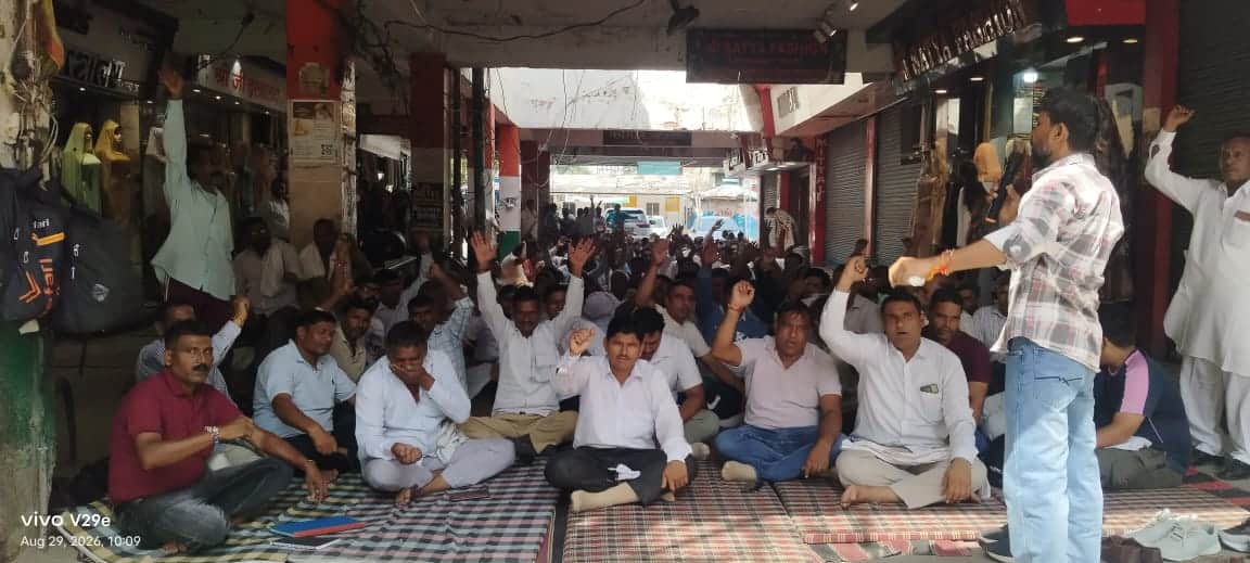 Sanitation system in disarray due to strike; piles of garbage accumulate.