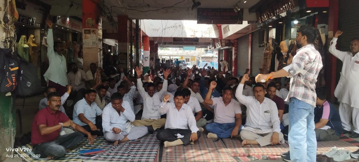 Sanitation system in disarray due to strike; piles of garbage accumulate.