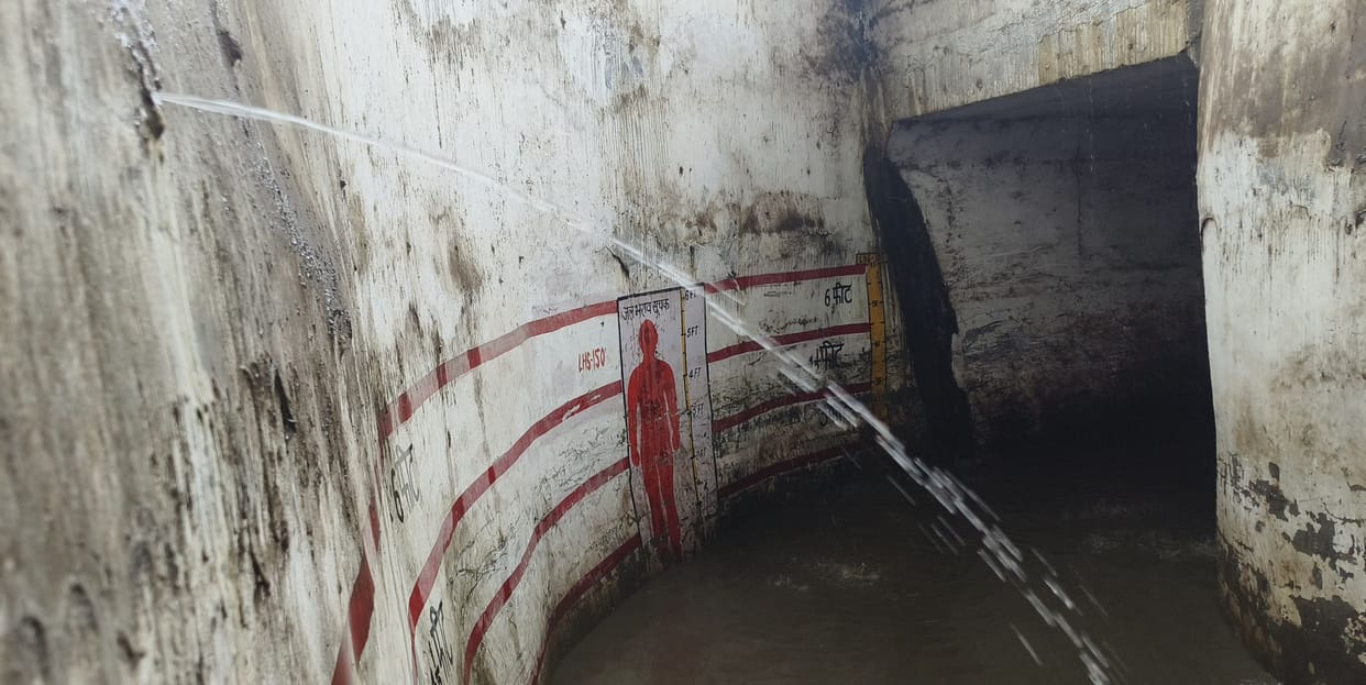 Holes in the underpass walls; water kept seeping inHoles in the underpass walls; water kept seeping in