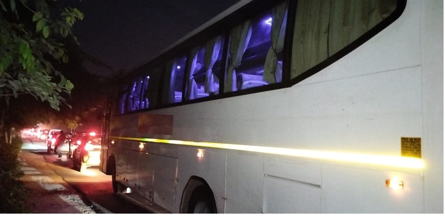 Buses with curtains and tinted windows are running unchecked across the city.