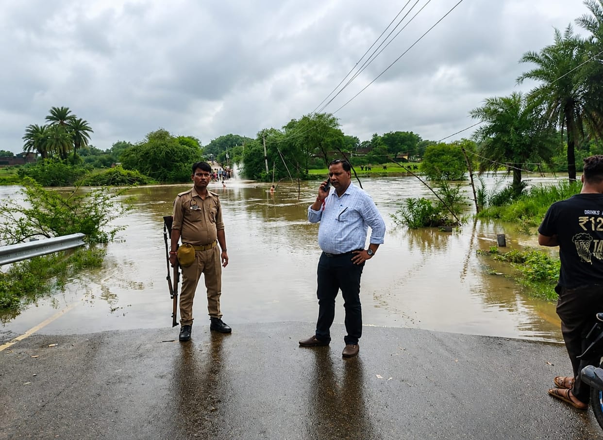 Yamuna's water level rises by 20 cm; seasonal drains and rivers are in spate.