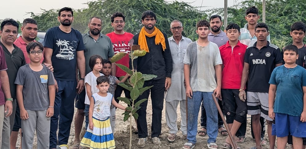 Planted 100 saplings on daughter's birthday.