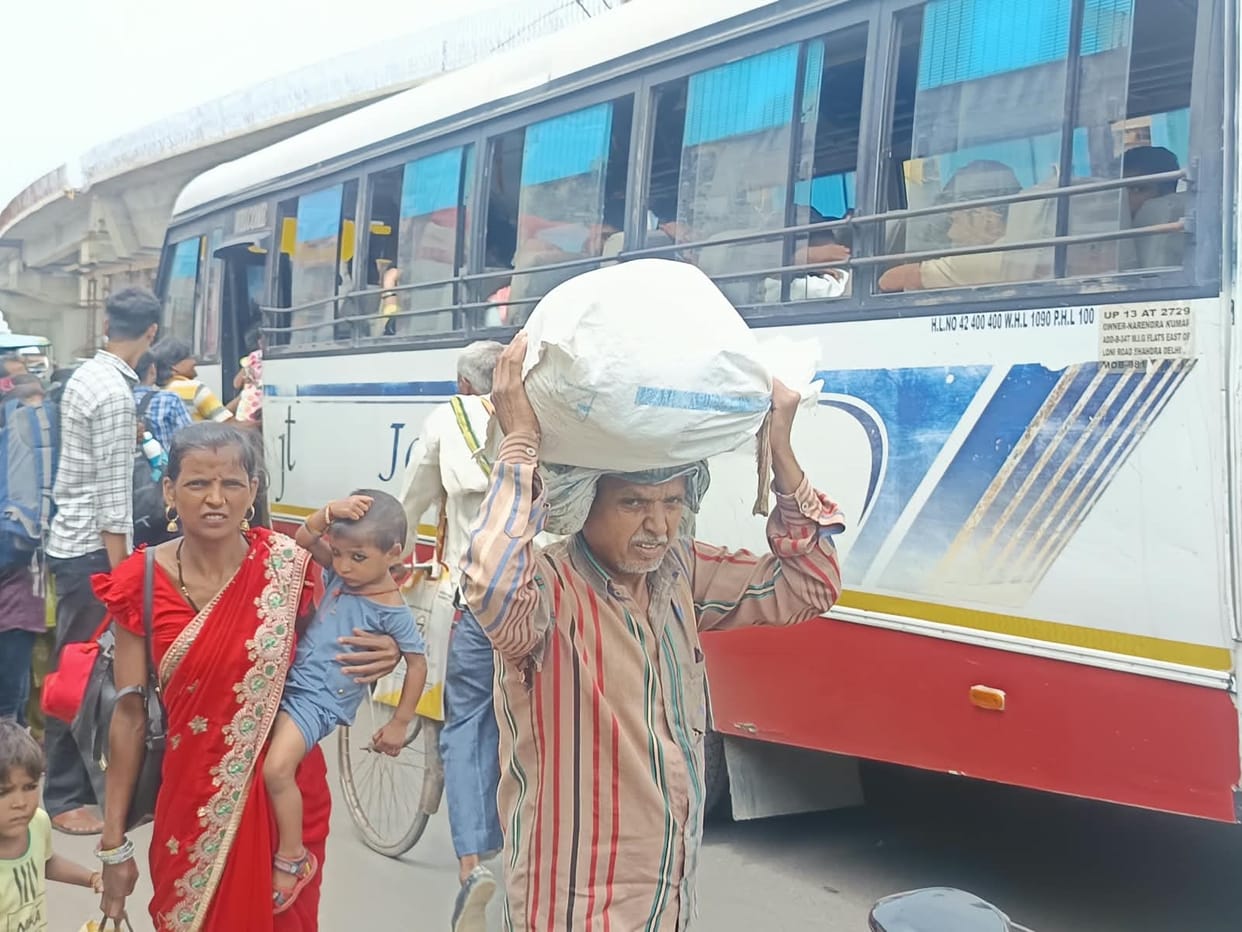 Bus shortage persists even four days after Rakhi; passengers left waiting for hours.