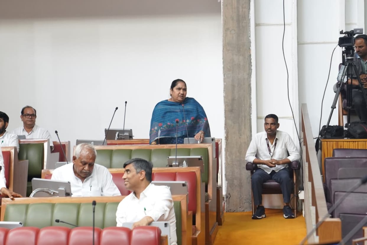 The MLA demanded compensation for farmers during the monsoon session.