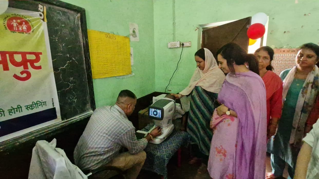 'Mission Drishti' launched; eyes of 50 children examined, issues found in two.