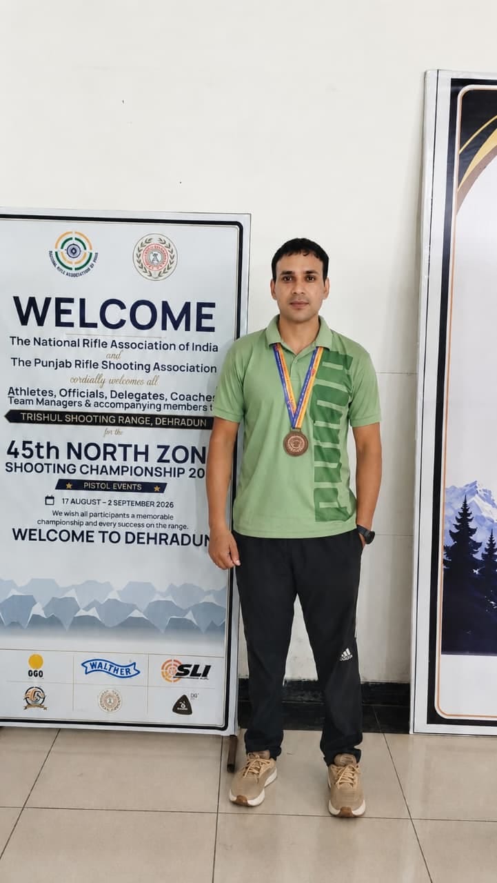 Viraj won two bronze medals at the North Zone Shooting Championship.