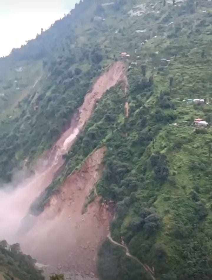 landsliding on road