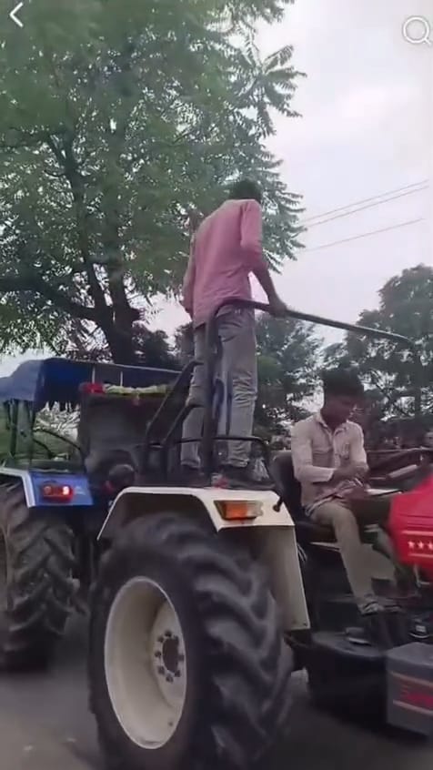 Video of tractor stunt-off goes viral; drivers fined.