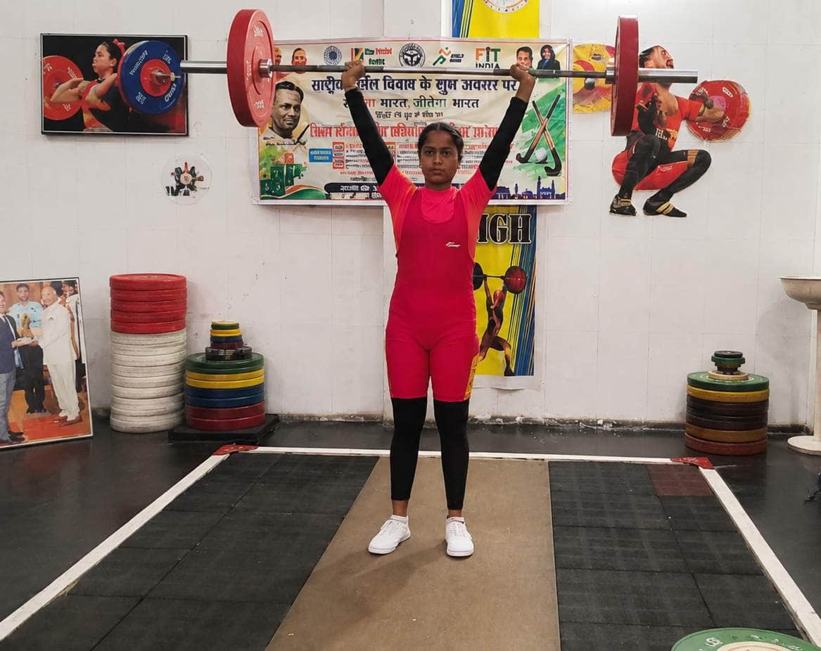 Weightlifters displayed their prowess.