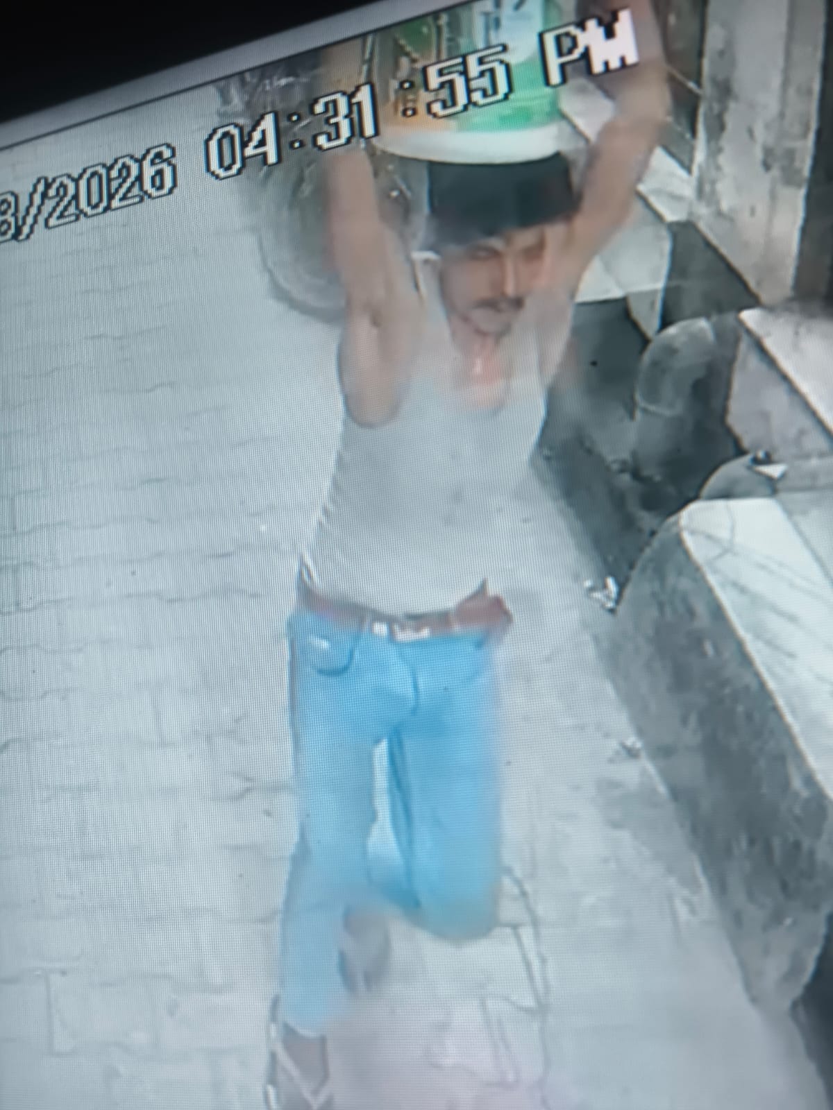 Theft at the shop; thief caught on CCTV.