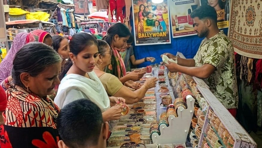 Bangles jingling during the festive season; craze for new designs.