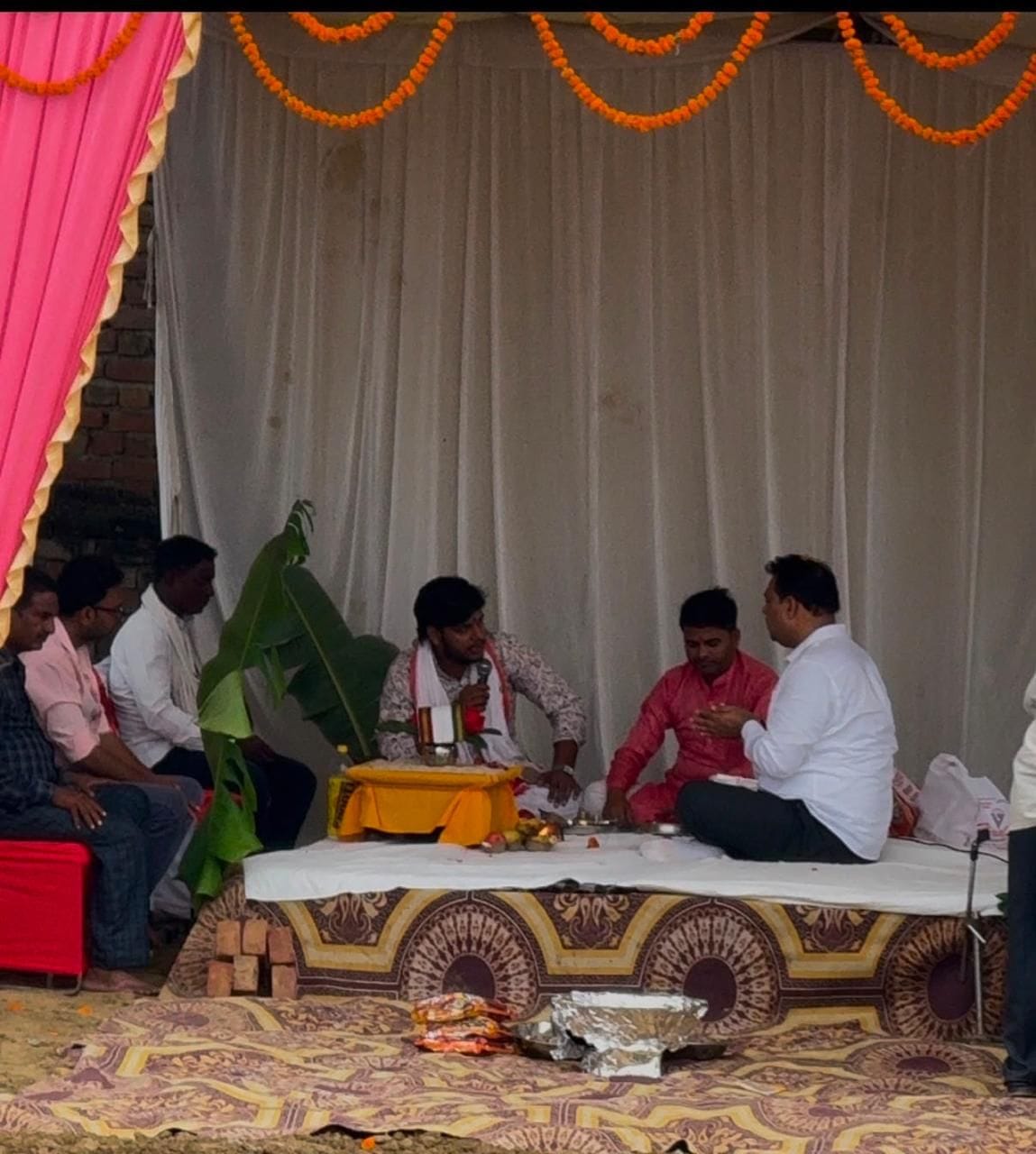 Bhoomi Pujan for a temple in GHI Group's Anand Dham Colony