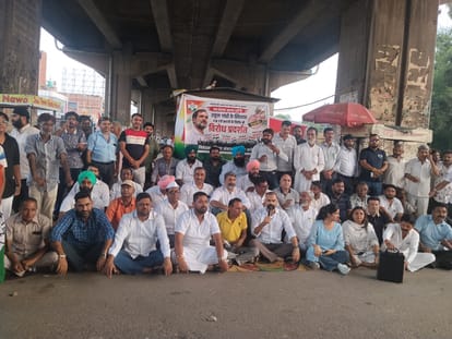 अंबाला सिटी में कांग्रेसीजन प्रदर्शन करते हुए। प्रवक्ता