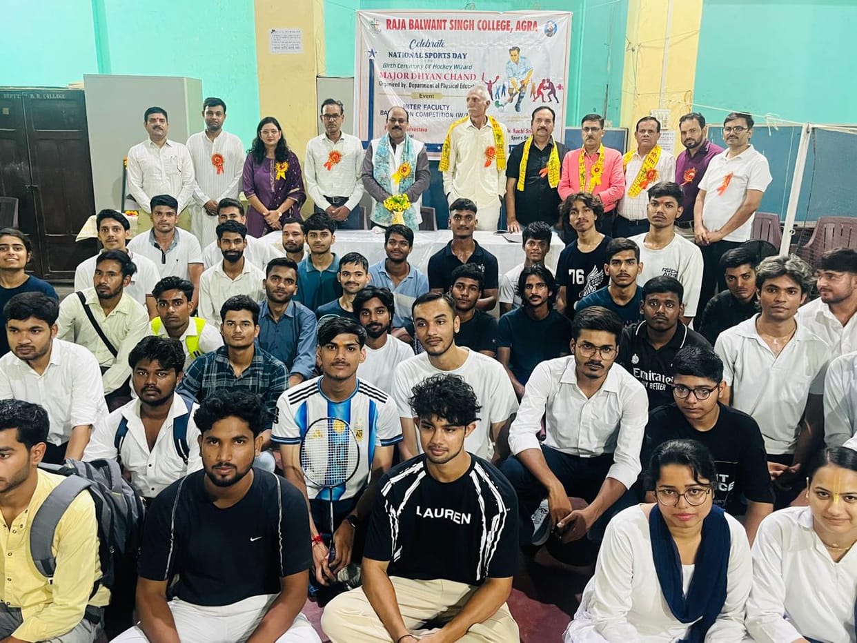 Players displayed their prowess in badminton; winners were awarded.