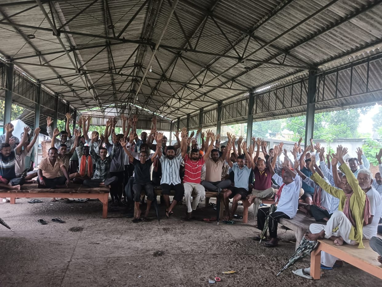 Villagers staged a protest, upset over not receiving ownership rights.