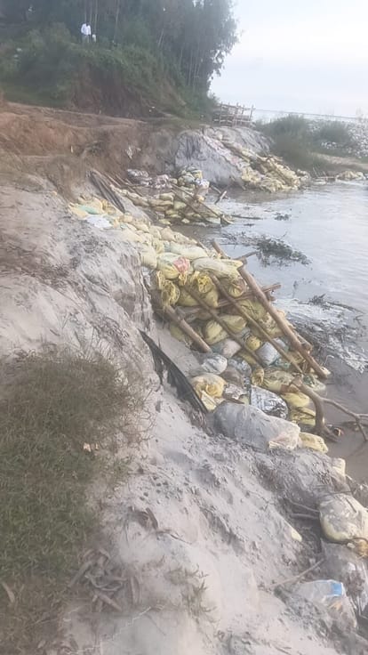 पूर्व भाजपा सांसद भारतेंद्र सिंह ने मंडावर क्षेत्र में गलखा देवी मंदिर के पास कटान की यह तस्वीर
