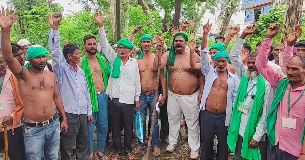 The issue was resolved only after a protest was staged in a semi-naked state.