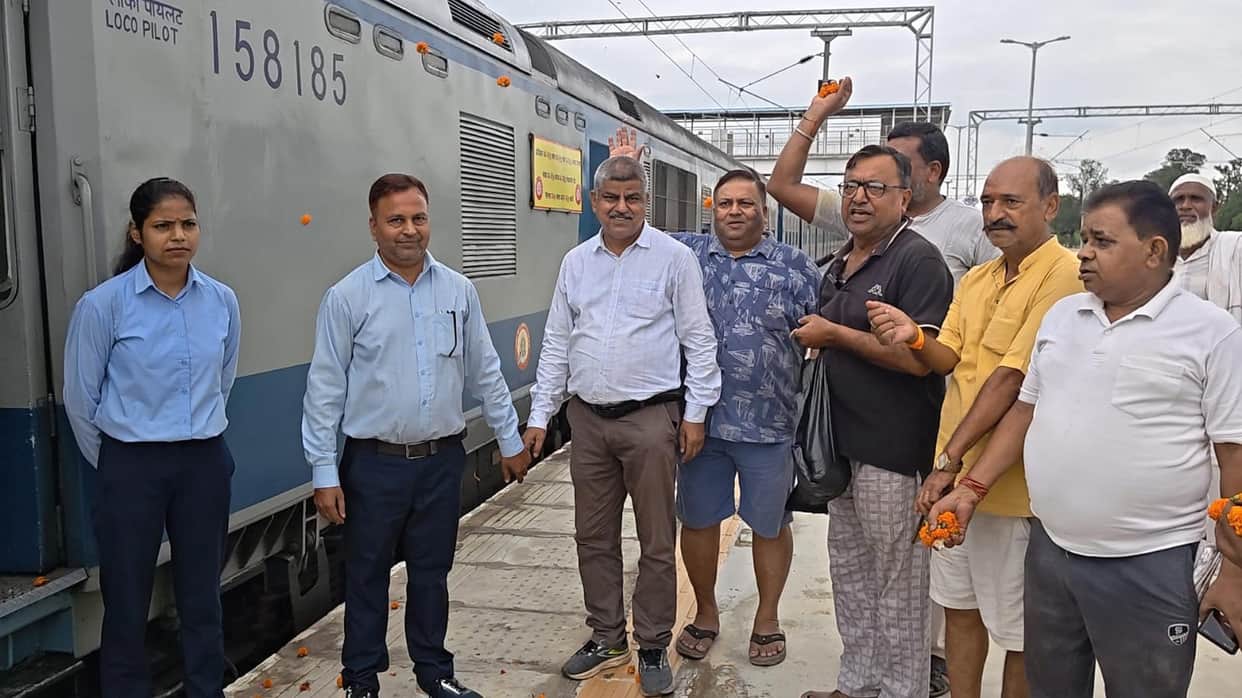 Regular train service launched from Nepalgunj Road; passengers show enthusiasm.
