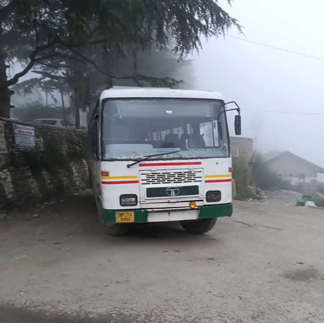 HRTC bus parked on the road for two days; causing traffic jams.