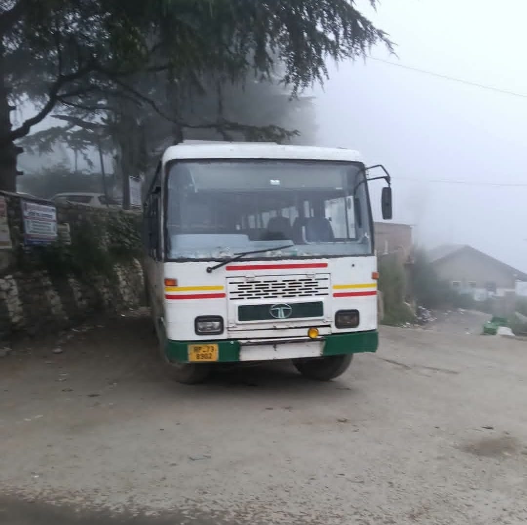 HRTC bus parked on the road for two days; causing traffic jams.