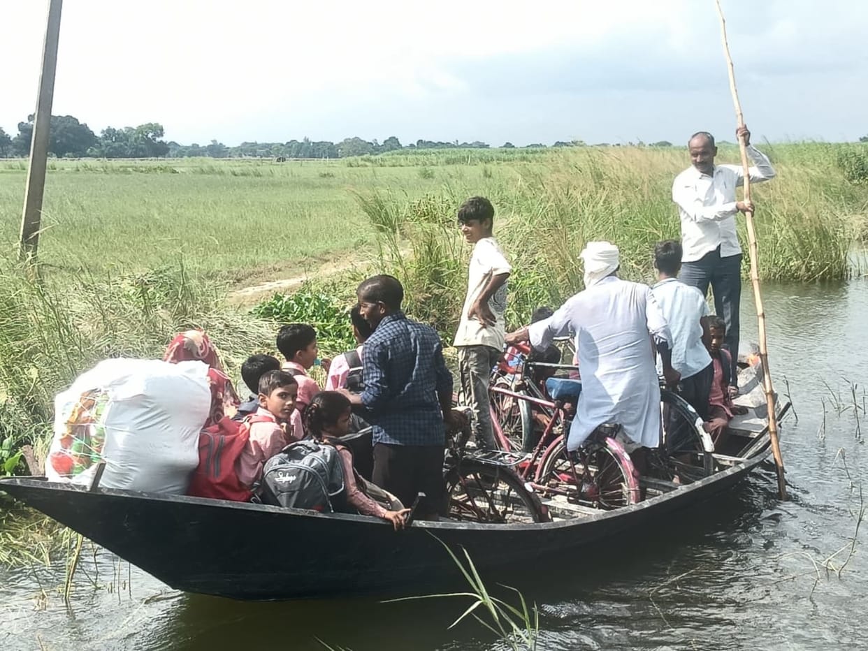 Water level in Dighiya Nala rises above the danger mark.