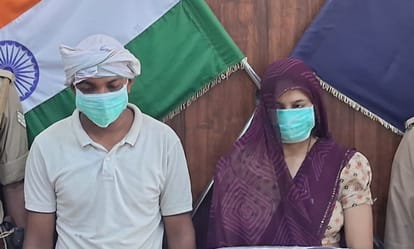 बुलंदशहर गिरफ्तार हत्यारोपी पत्नी काजल, आरोपी भाई उमेश। संवाद